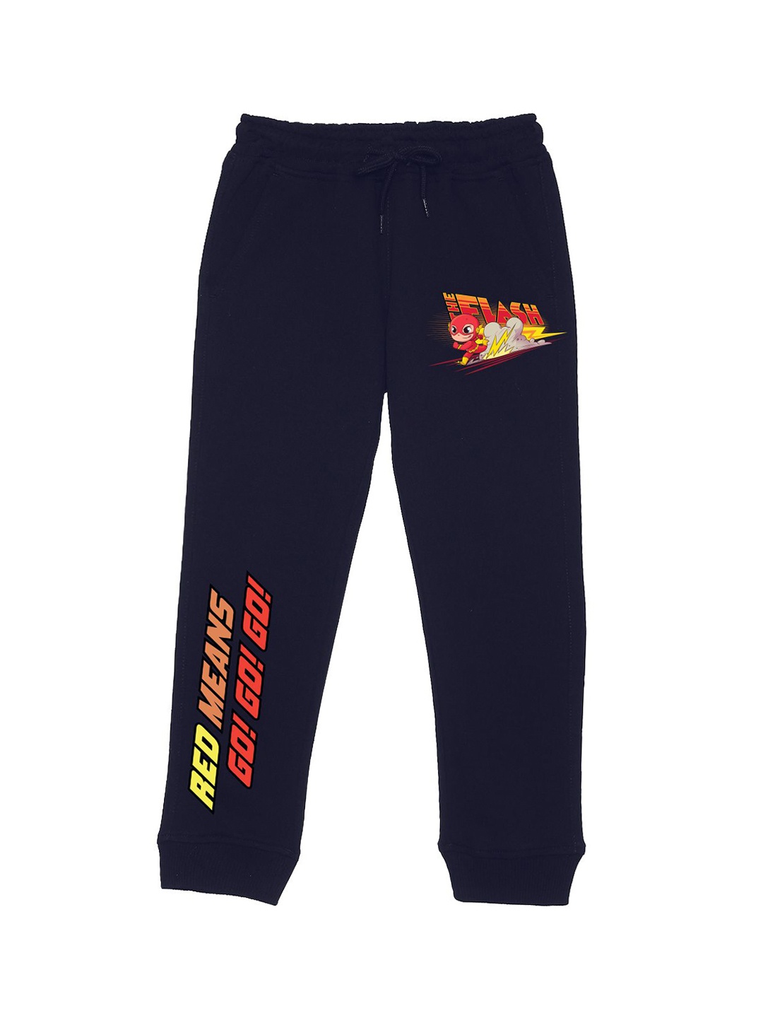 

Wear Your Mind Kids Flash Character Printed Joggers, Navy blue