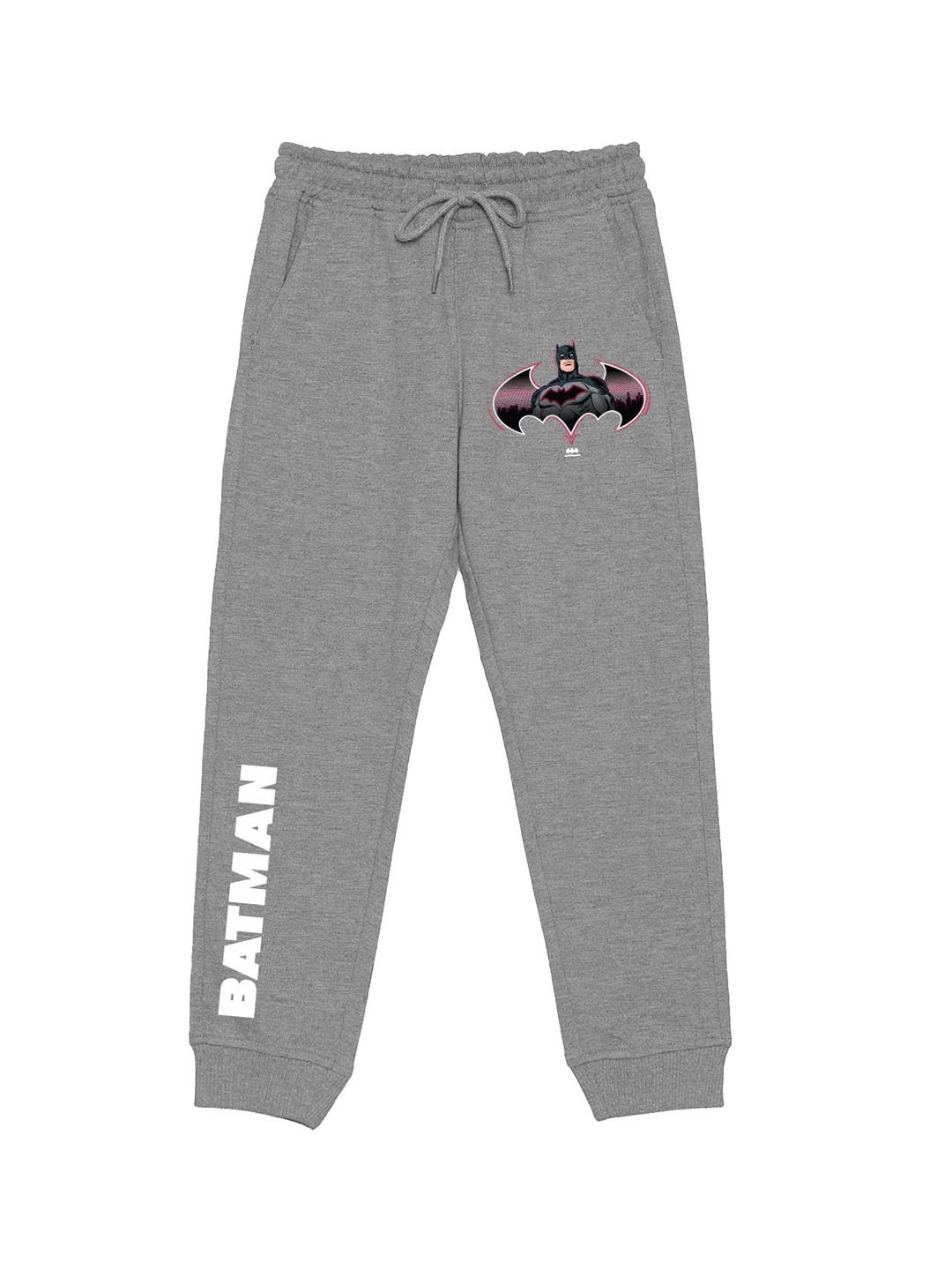 

Wear Your Mind Kids Batman Logo Printed Joggers, Grey