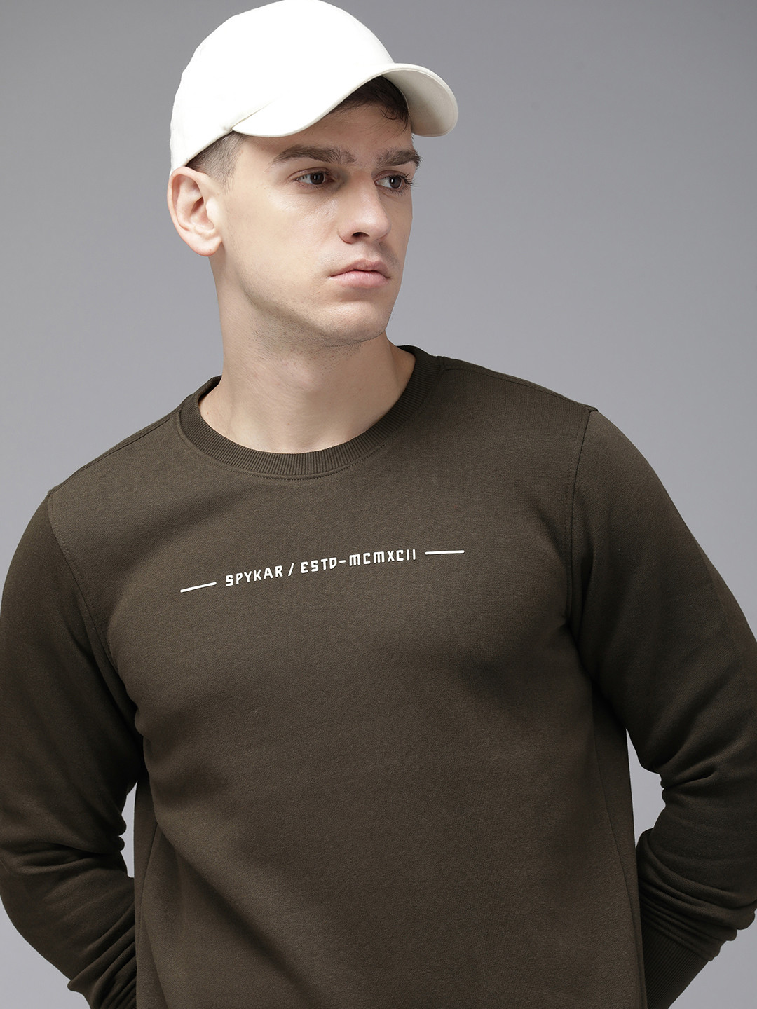 

SPYKAR Brand Logo Printed Pullover Sweatshirt, Green
