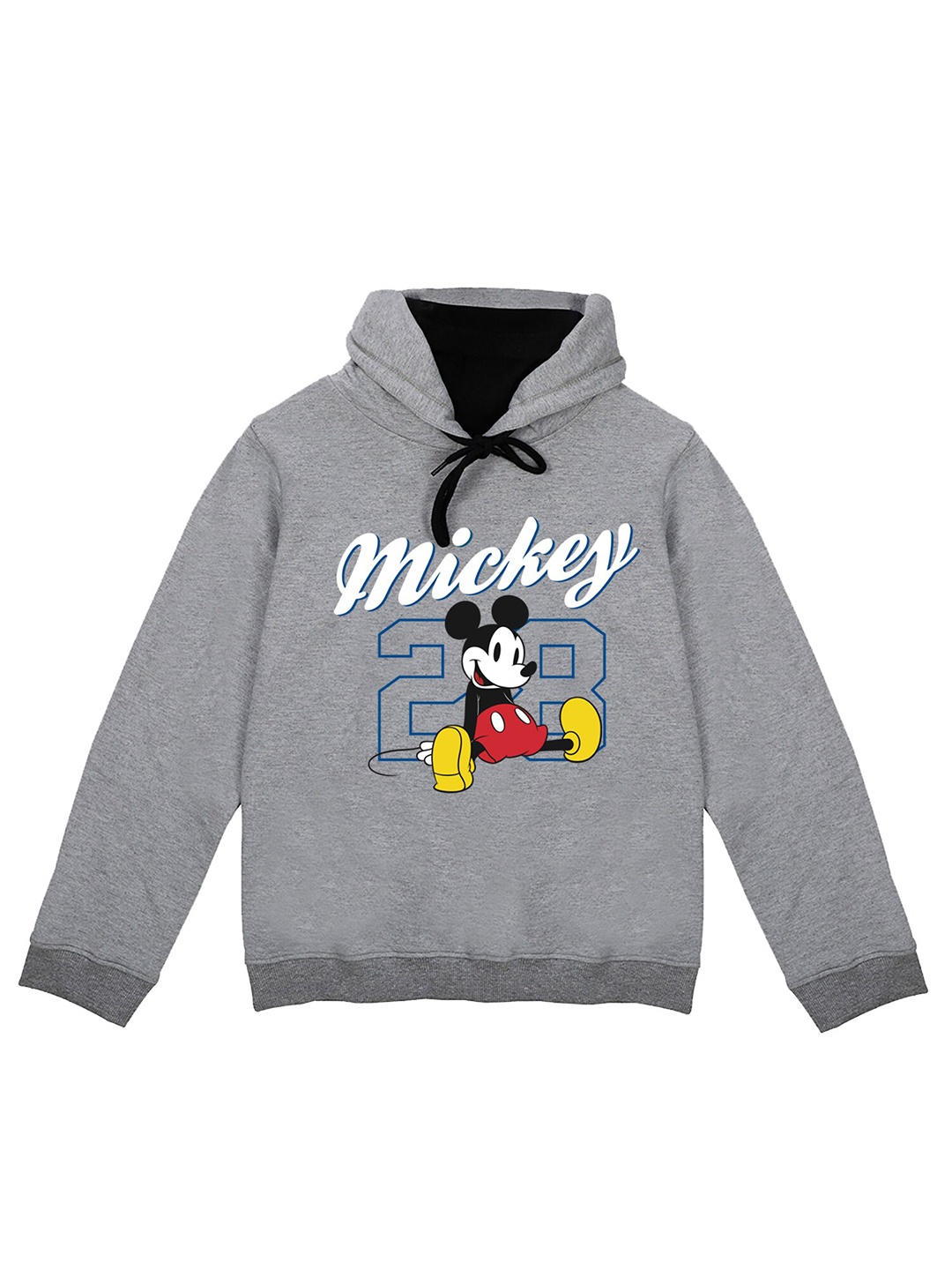 

Wear Your Mind Boys Mickey Mouse Graphic Printed Hooded Cotton Sweatshirt, Grey