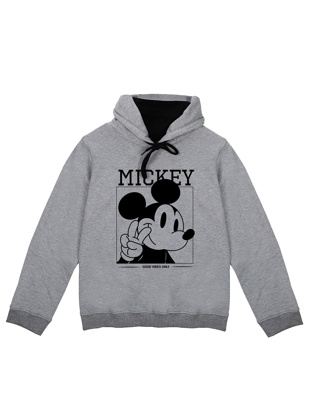 

Wear Your Mind Boys Mickey Mouse Graphic Printed Hooded Cotton Sweatshirt, Grey