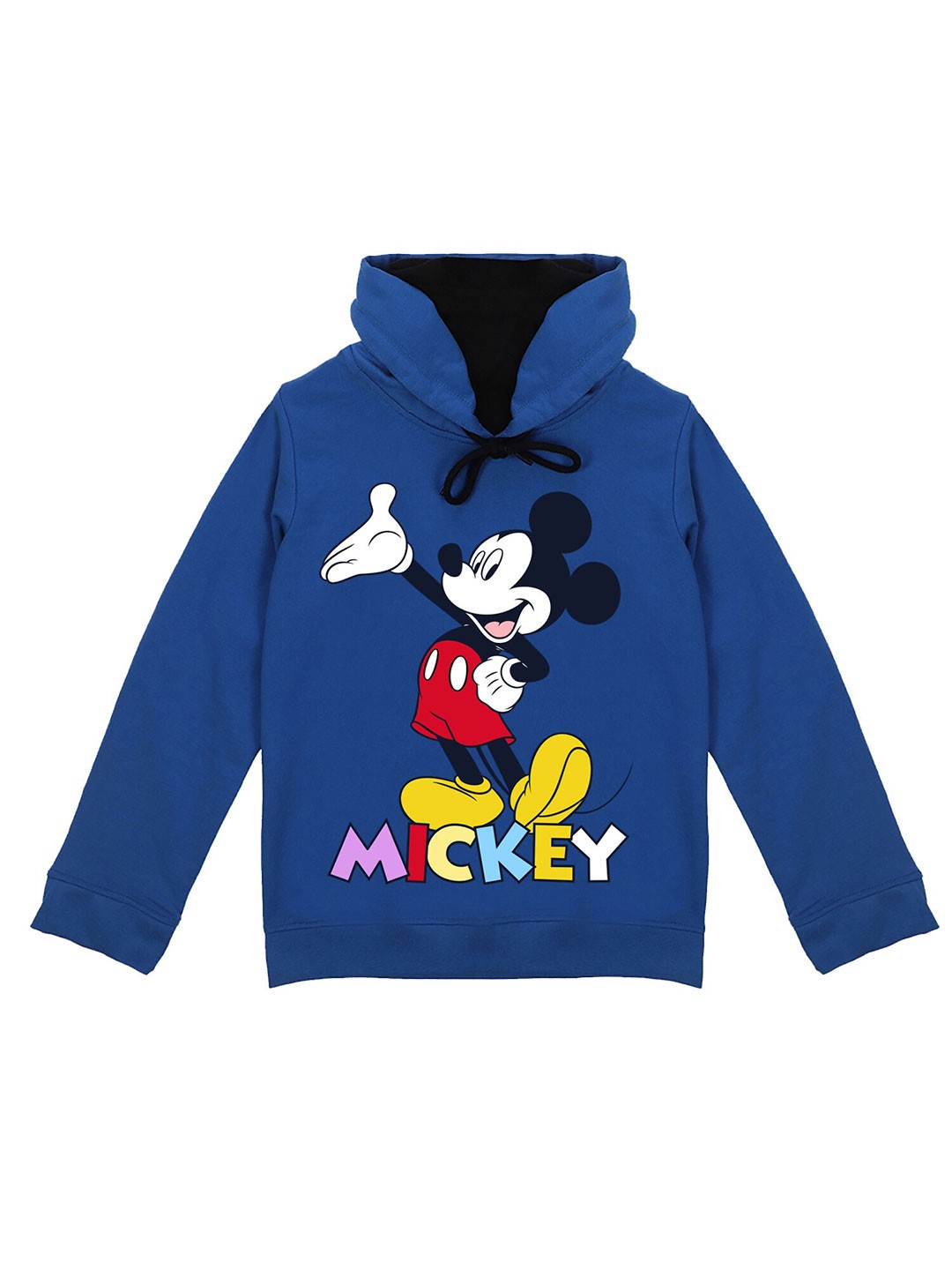 

Wear Your Mind Boys Mickey Mouse Printed Hooded Sweatshirt, Blue