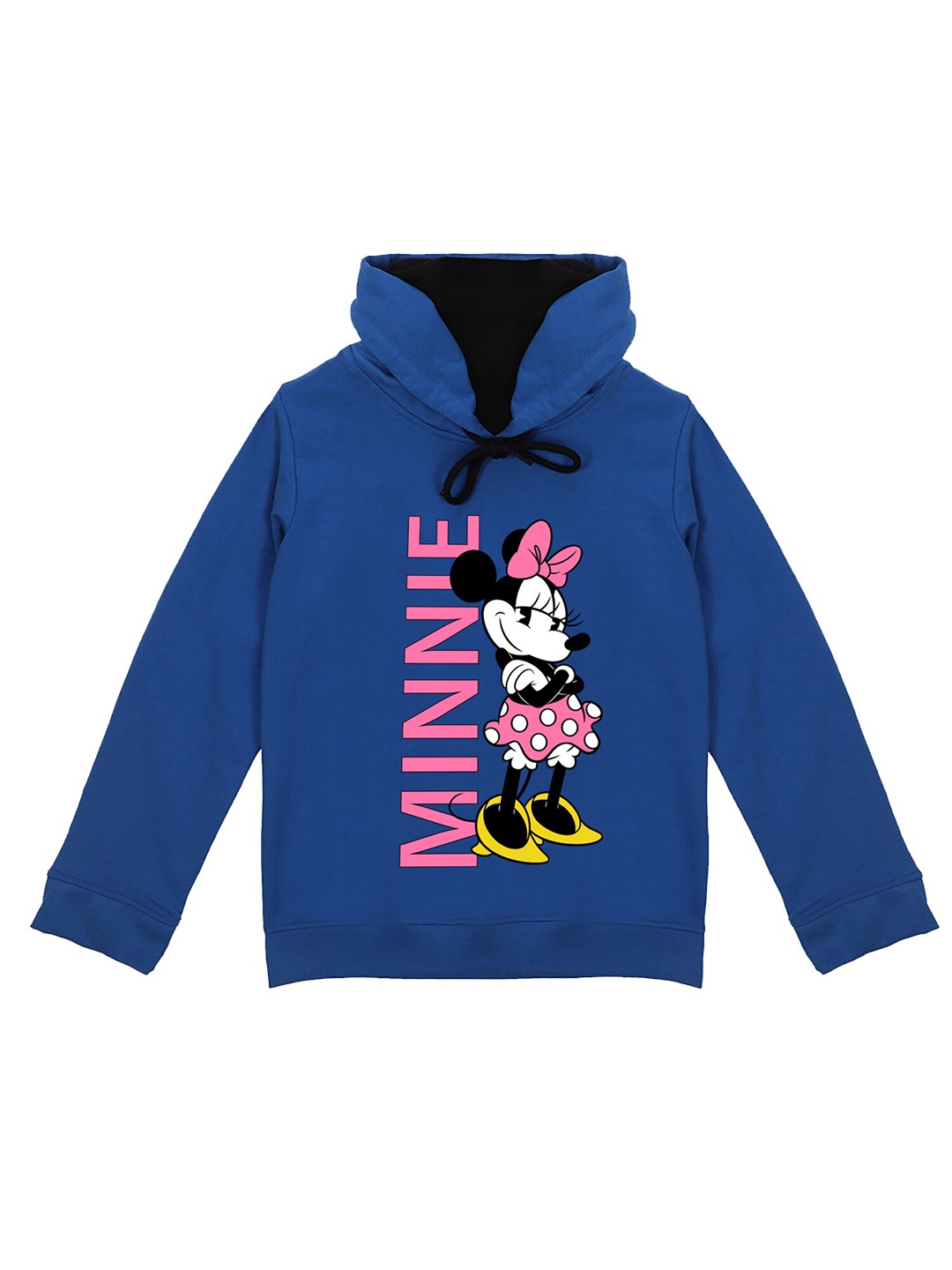 

Wear Your Mind Girls Minnie Mouse Printed Hooded Sweatshirt, Blue