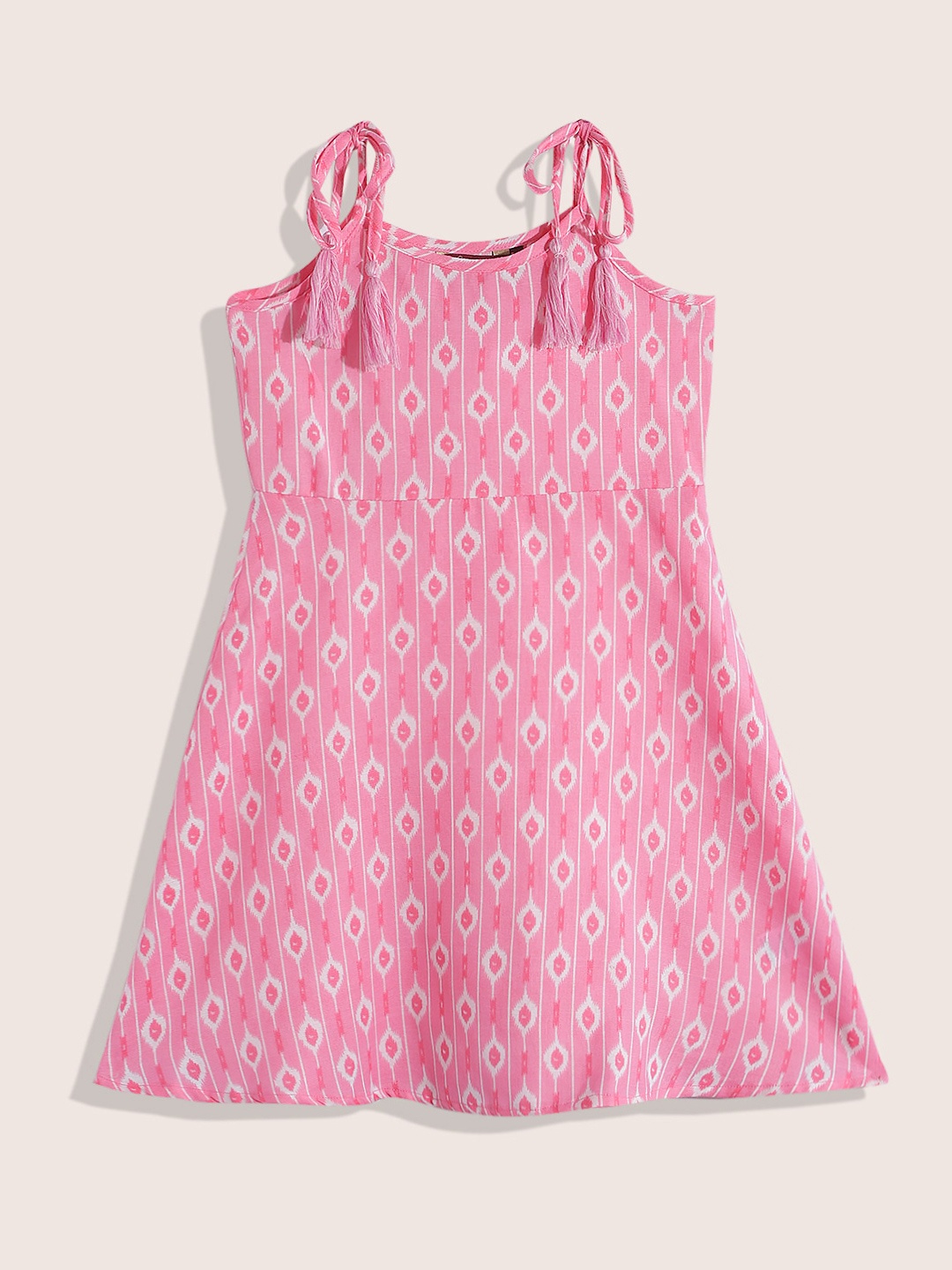 

Sangria Girls Printed A-Line Dress, Pink