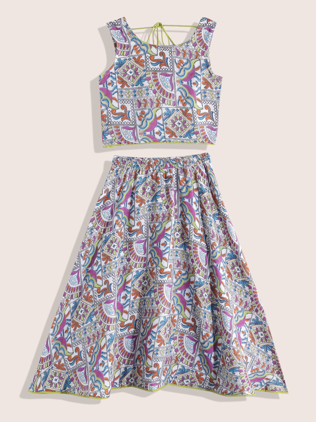 

Sangria Girls Printed Ready to Wear Lehenga Choli, Multi