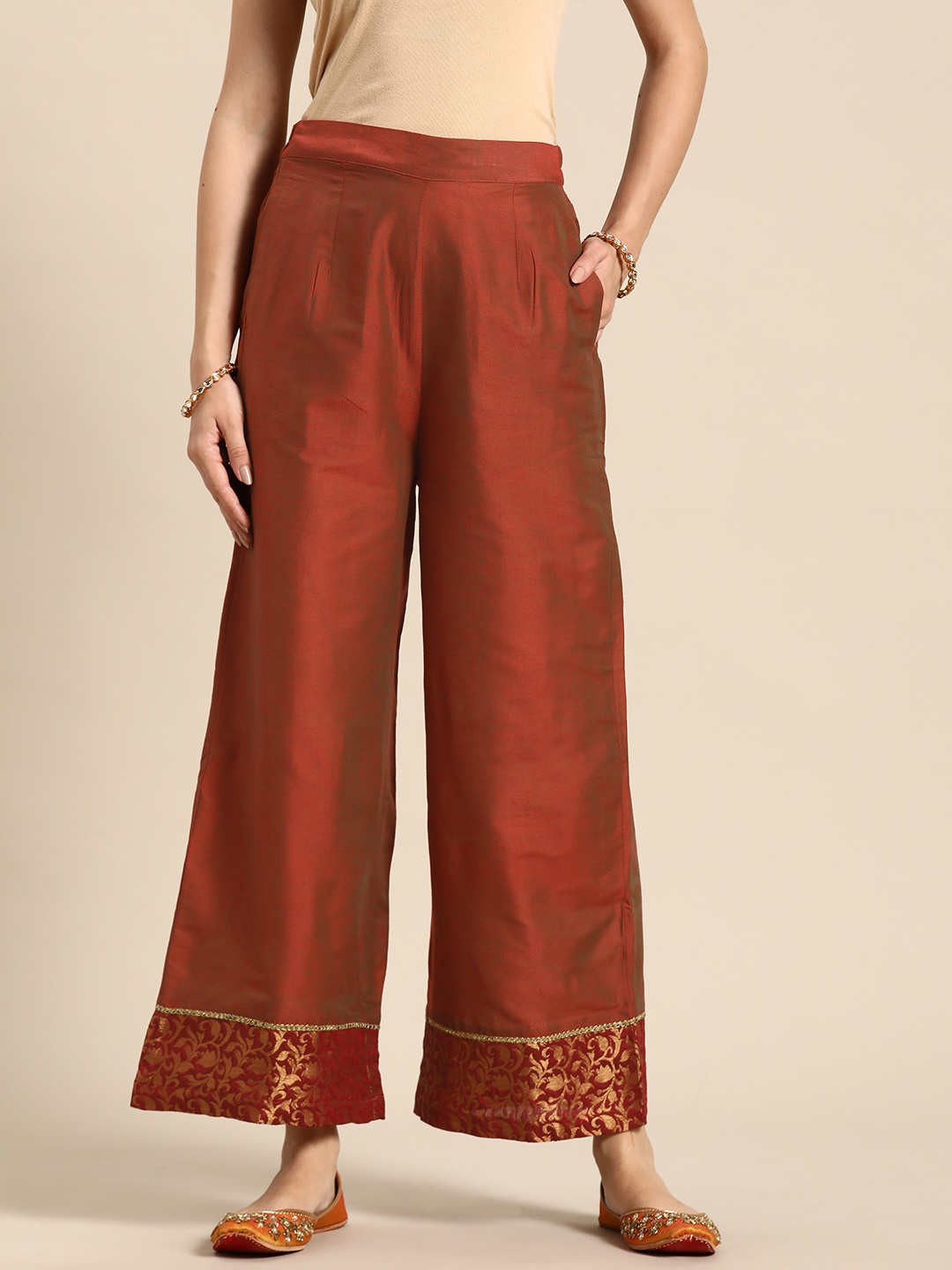 

Sangria Women Ethnic Palazzos, Maroon