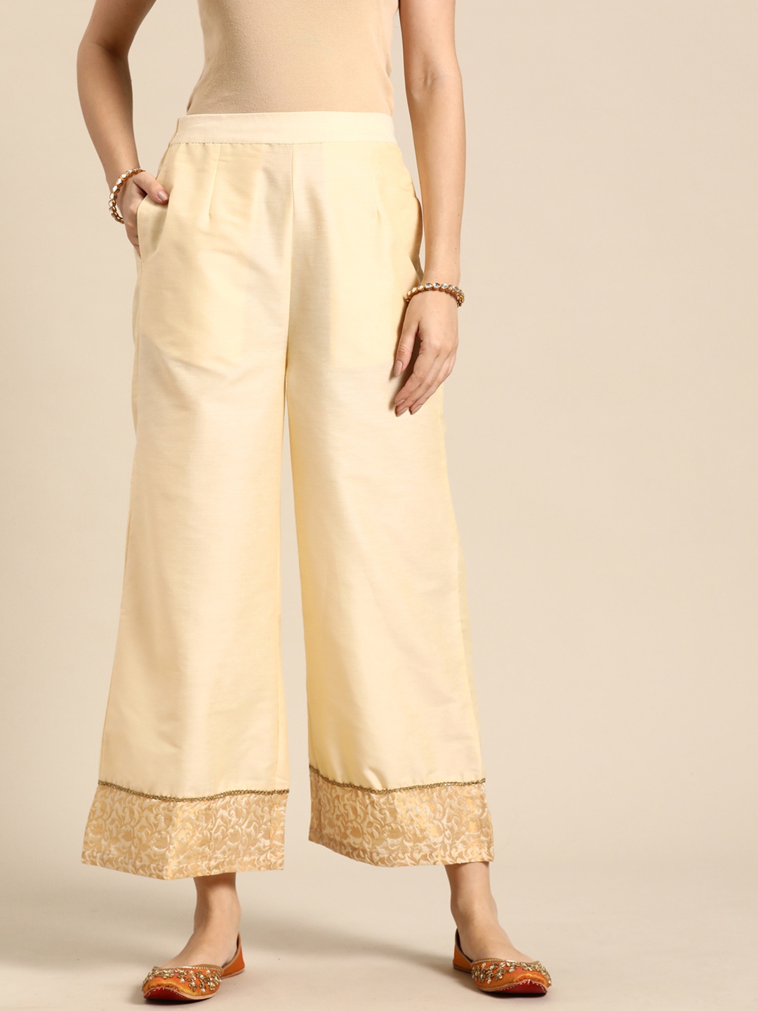 

Sangria Women Ethnic Palazzos, Beige