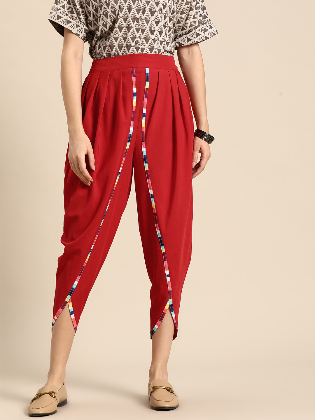 

Sangria Women Dhoti Pants, Red