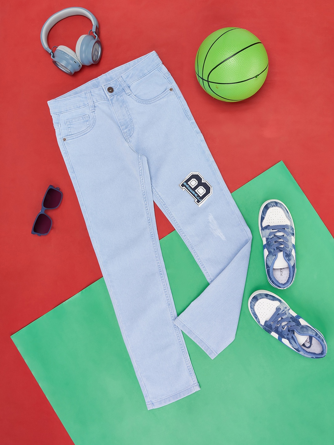 

Pantaloons Junior Boys Clean Look Cropped Jeans, Blue