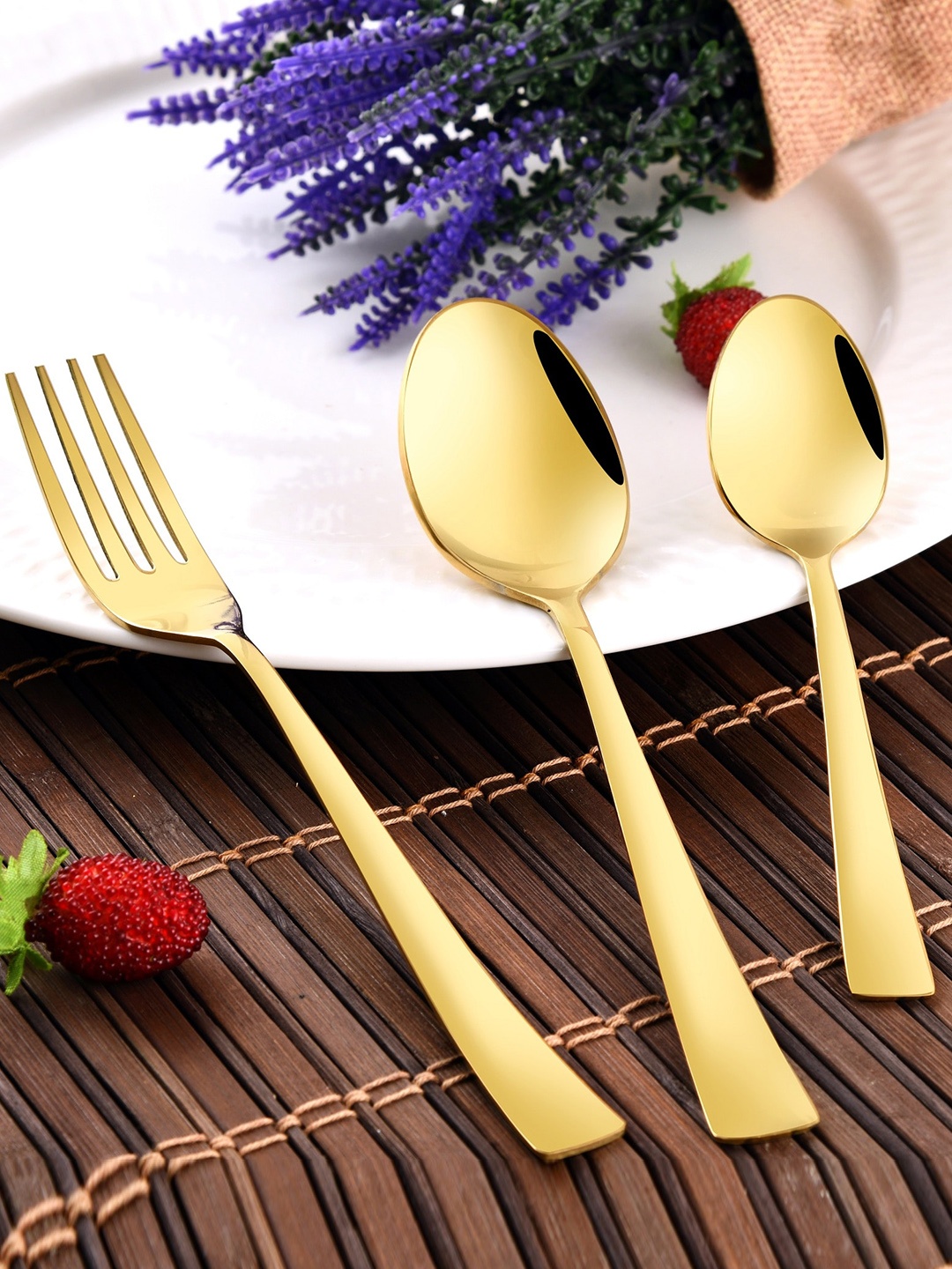 

FNS Gold Toned 3 Pieces Mixed Cutlery Set