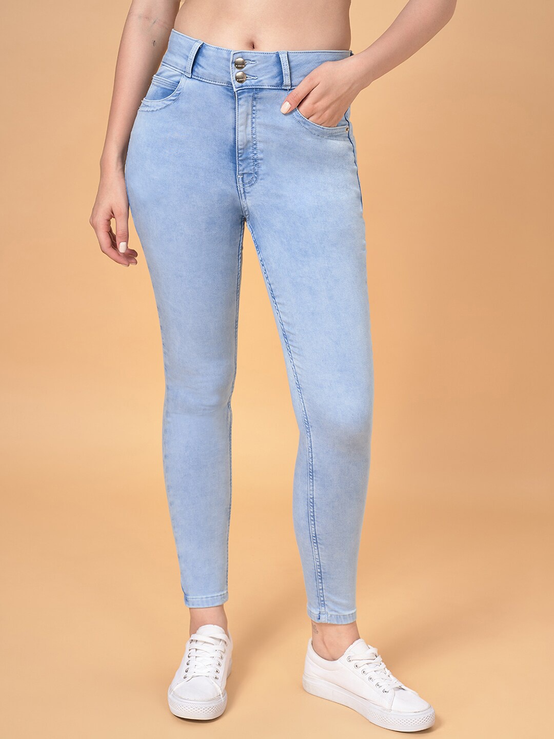 

SF JEANS by Pantaloons Women Skinny Mid-Rise Fit Cotton Jeans, Blue
