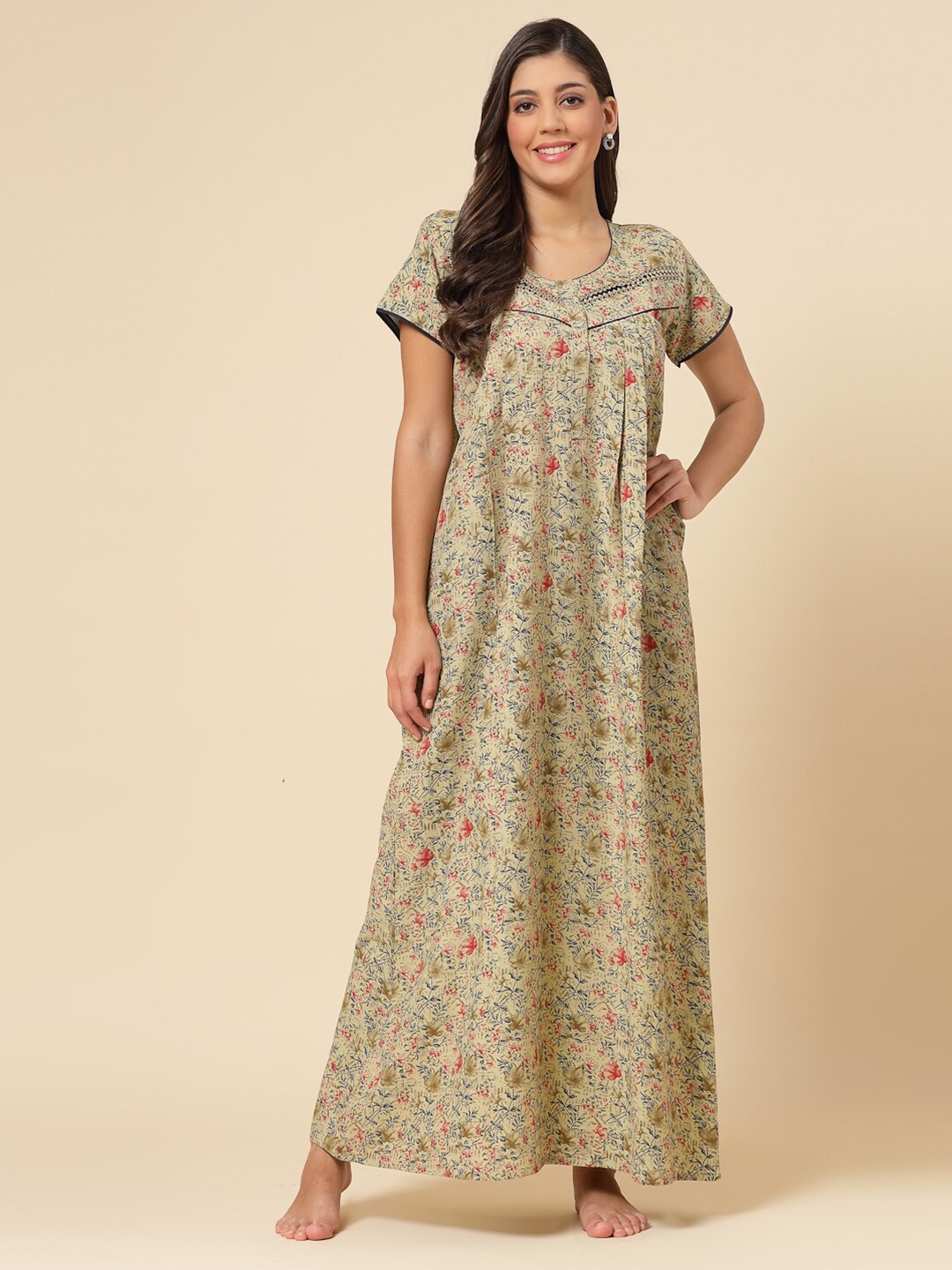 

Sweet Dreams Floral Printed Maxi Nightdress, Olive