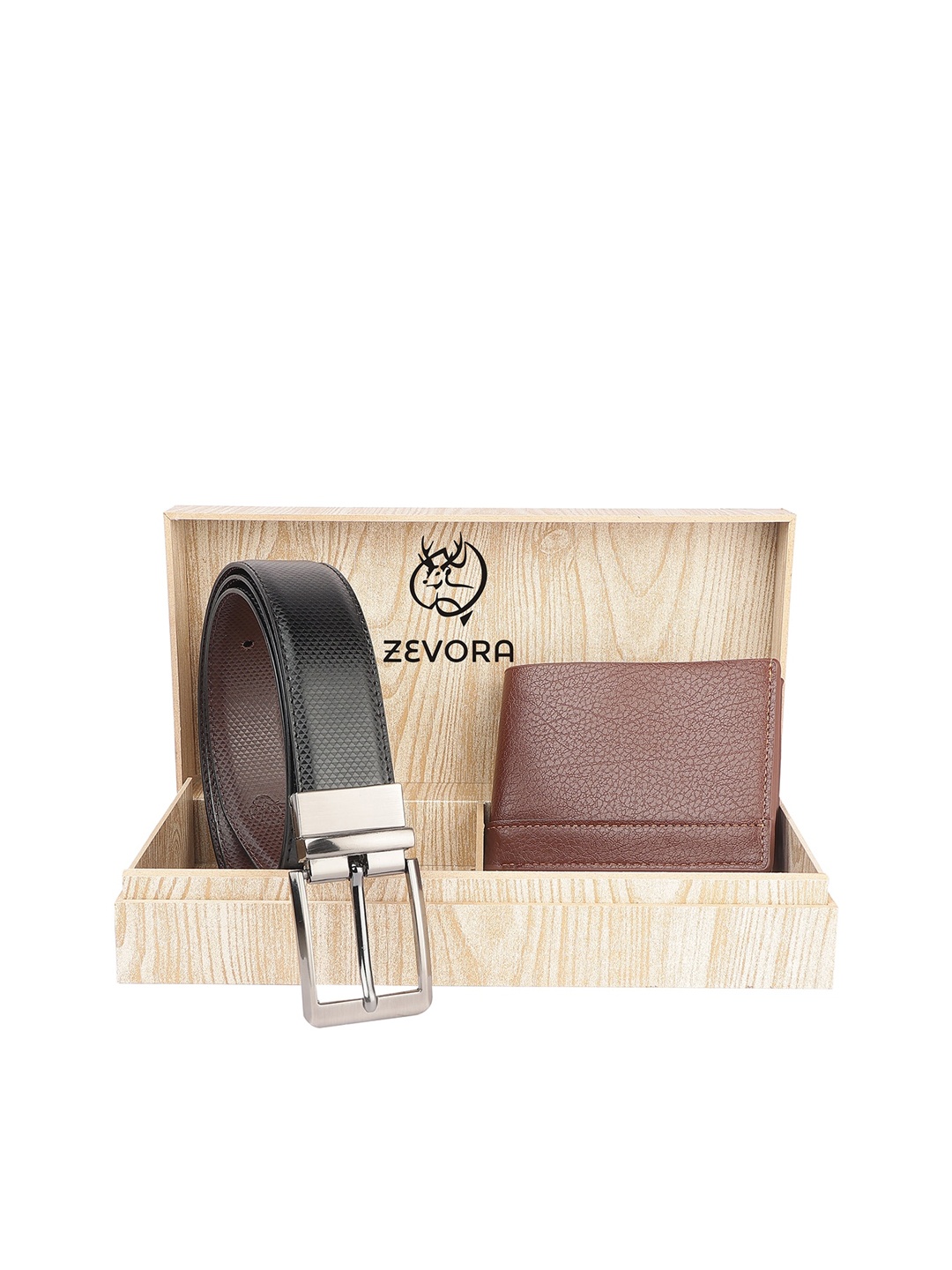 

ZEVORA Men Leather Accessory Gift Set, Black