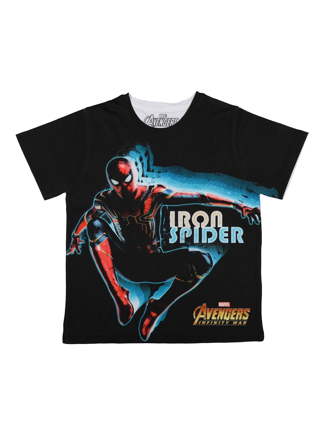 

Marvel by Wear Your Mind Boys Black Printed Round Neck T-shirt