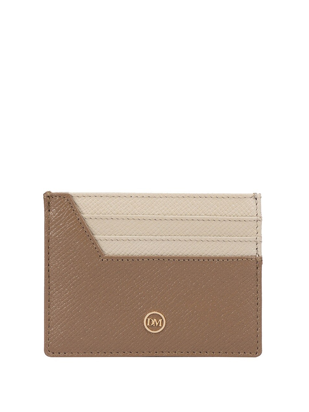 

Da Milano Unisex Textured Leather Card Holder, Brown