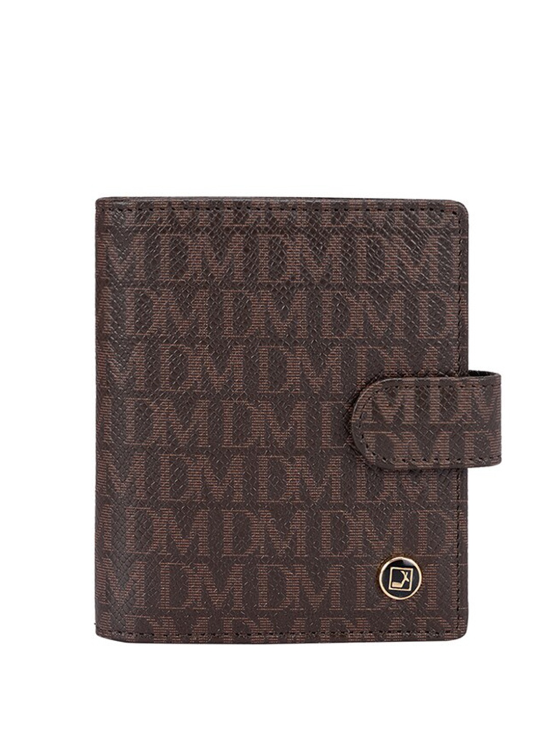 

Da Milano Unisex Textured Leather Card Holder, Brown