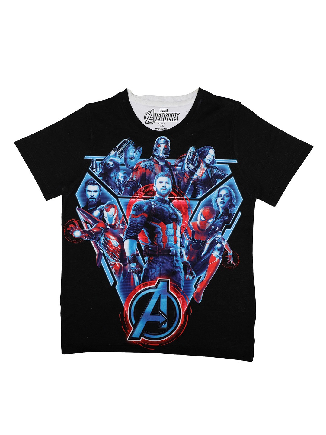 

Marvel by Wear Your Mind Boys Black Printed Round Neck T-shirt