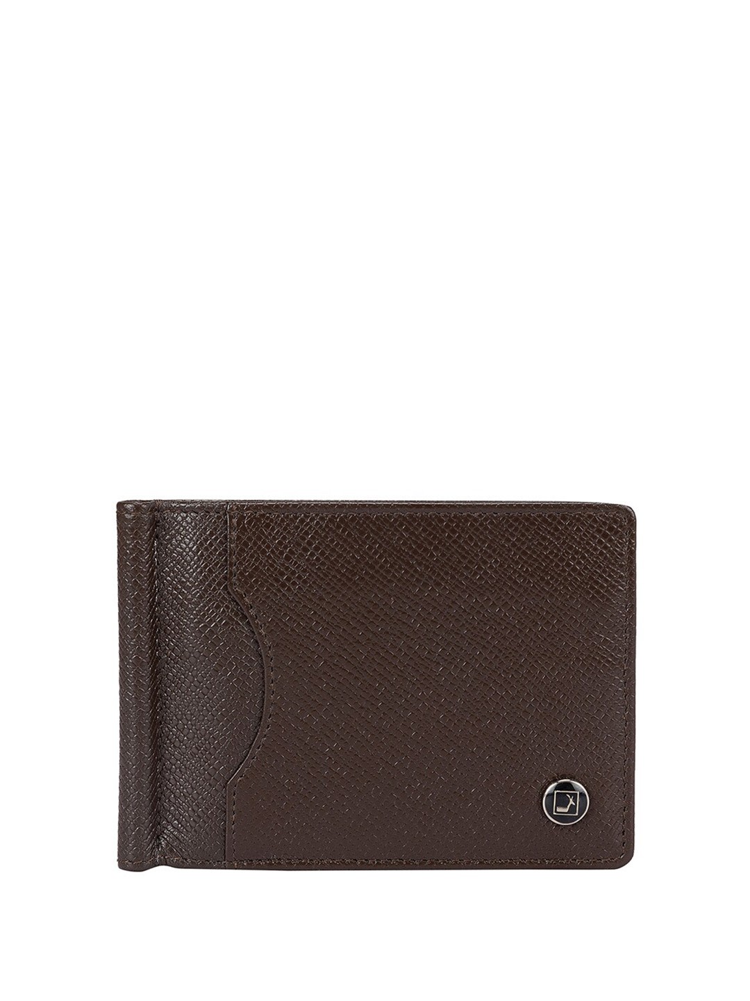 

Da Milano Unisex Textured Leather Card Holder, Brown