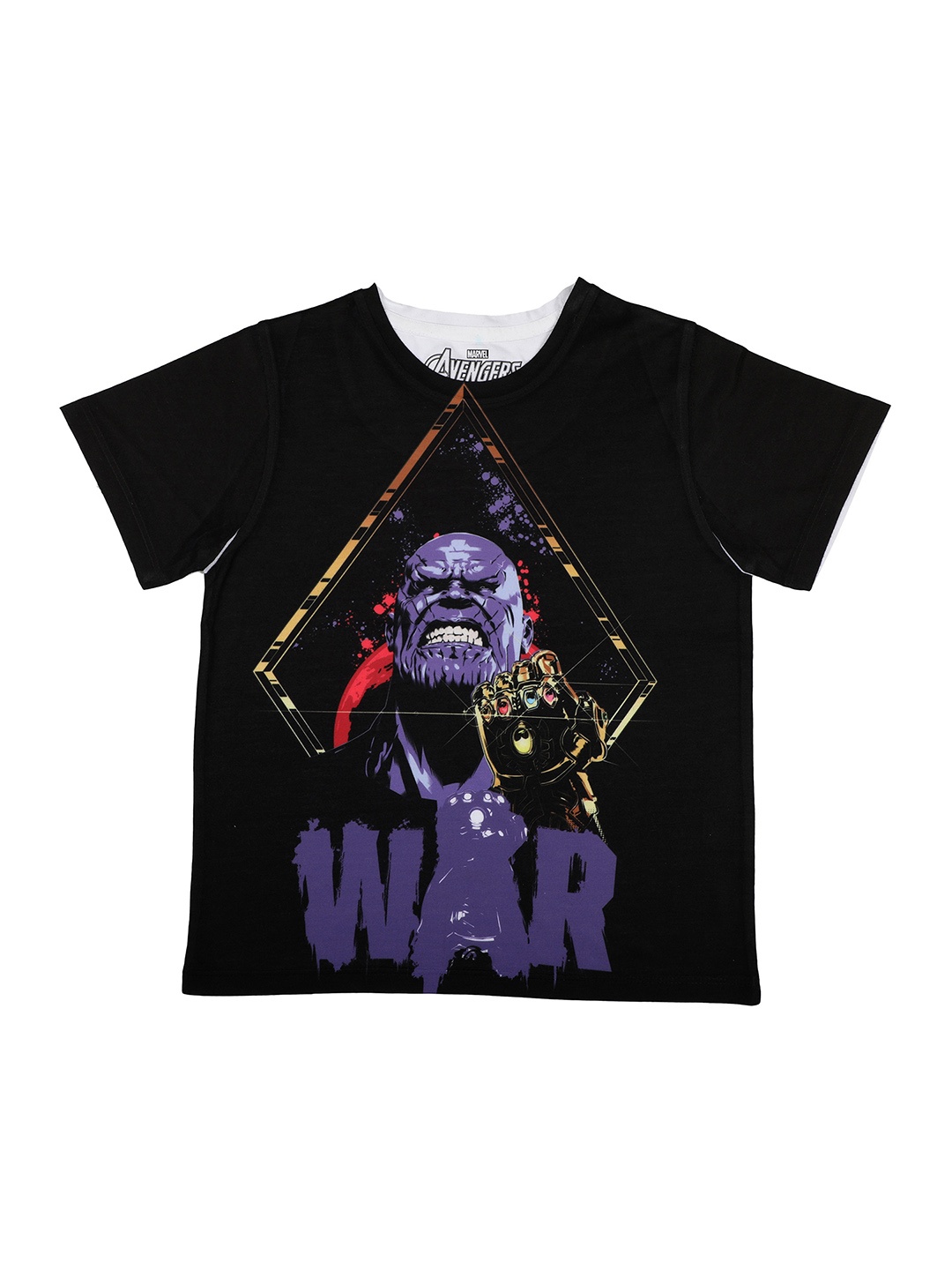 

Marvel by Wear Your Mind Boys Black Printed Round Neck T-shirt