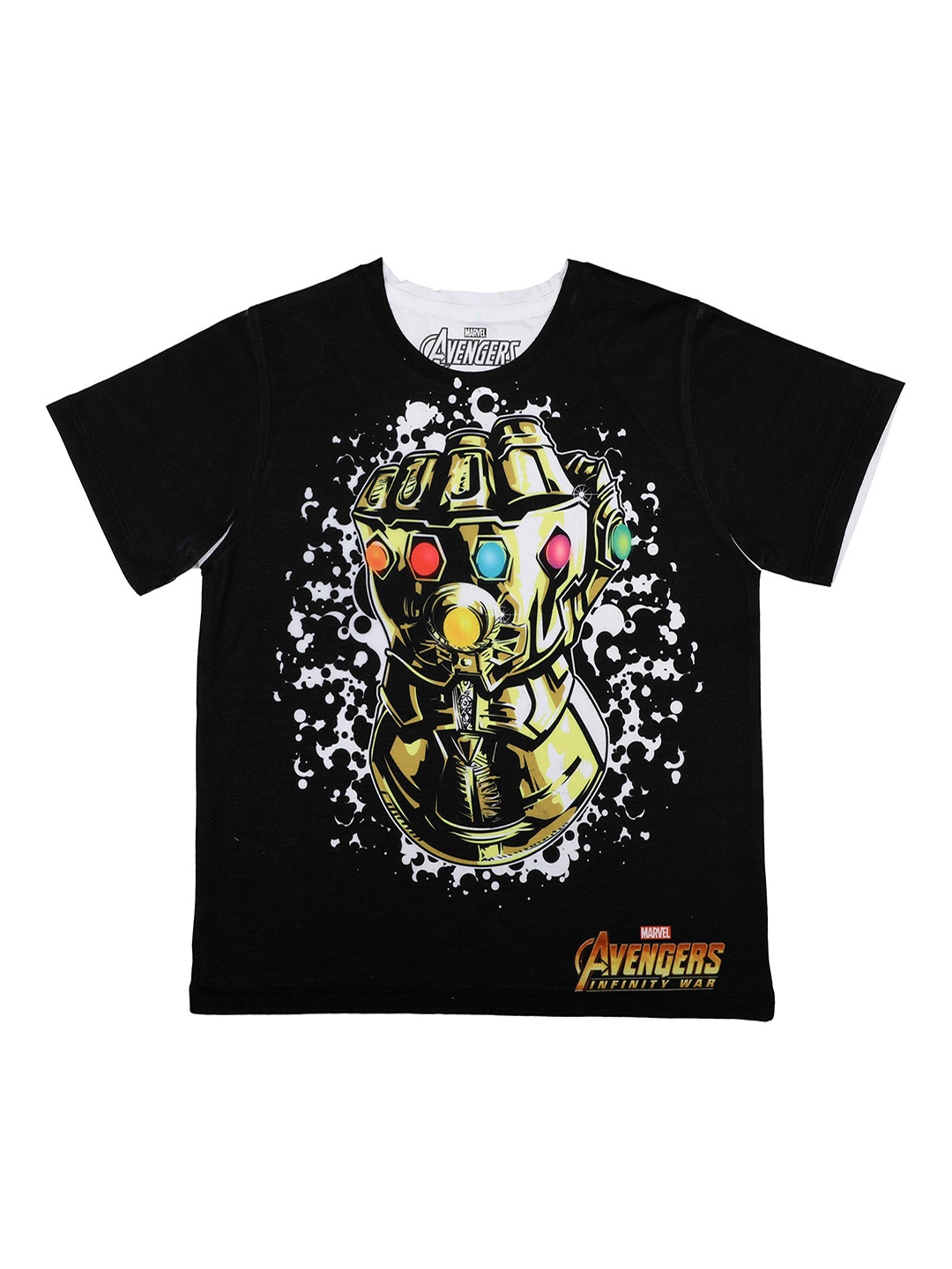 

Marvel by Wear Your Mind Boys Black Printed Round Neck T-shirt