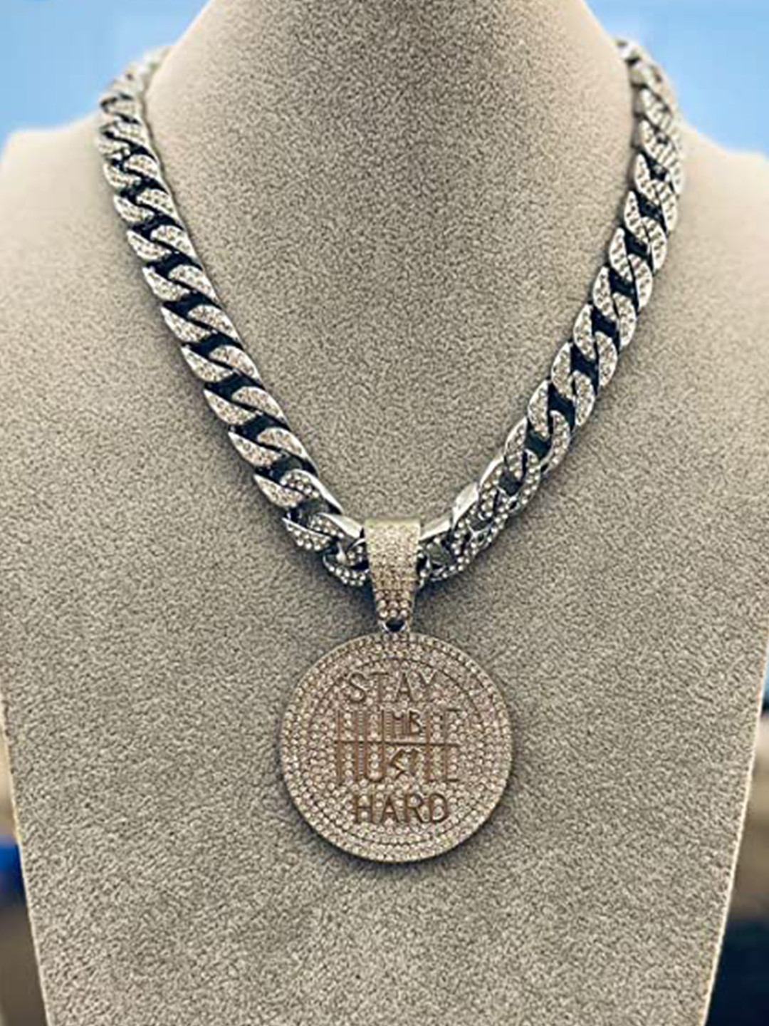 

KRYSTALZ Men Silver-Plated Pendant With Chain