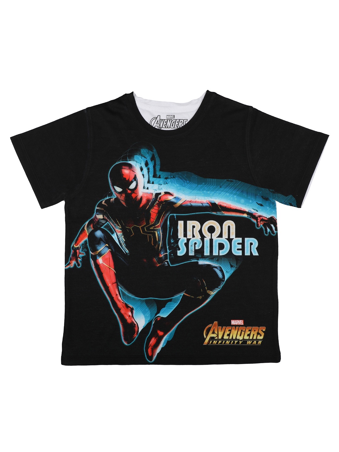 

Marvel by Wear Your Mind Boys Black Printed Round Neck T-shirt