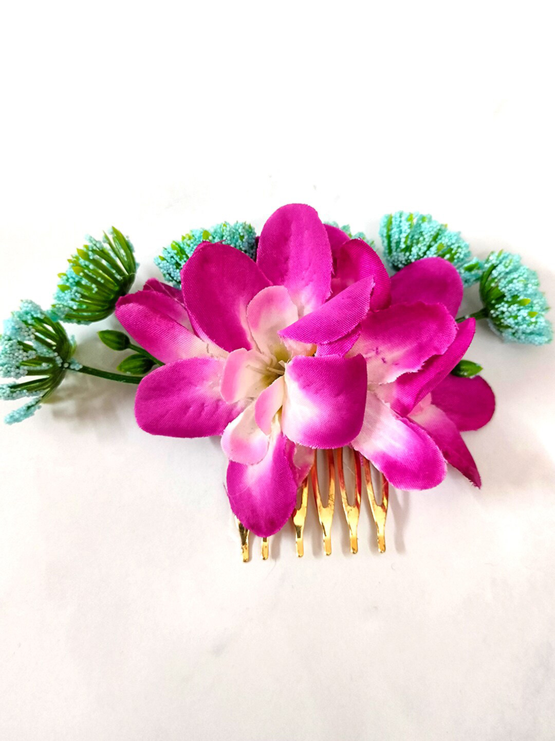 

Hair Flare Women Purple & Green Embellished Comb Pin