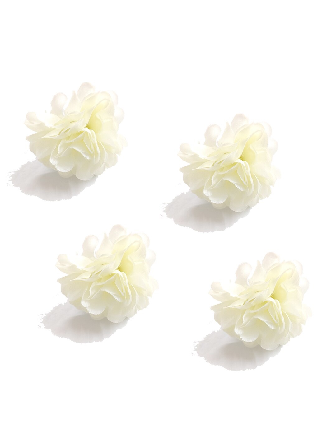 

Hair Flare Set of 4 Embellished U Pins, White