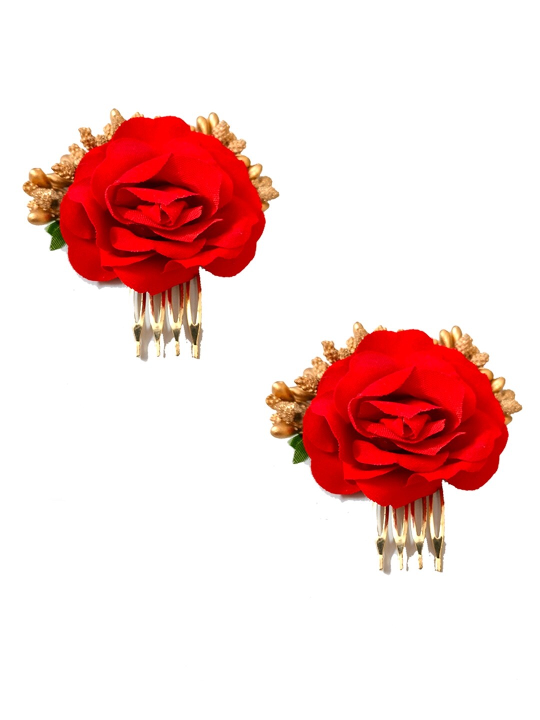 

Hair Flare Set Of 2 Bumpit Hair Pin, Red