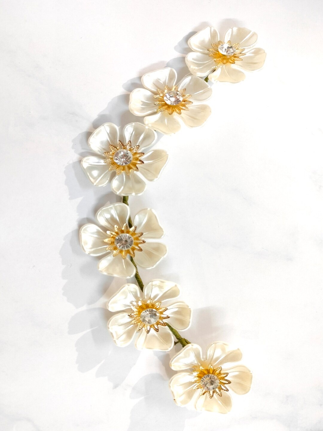 

Hair Flare Embellished Tiara, White