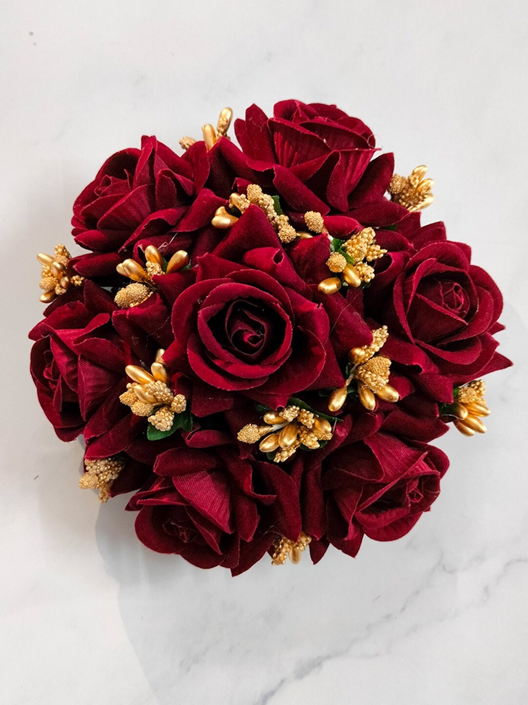 

Hair Flare Embellished Bun Cover, Maroon