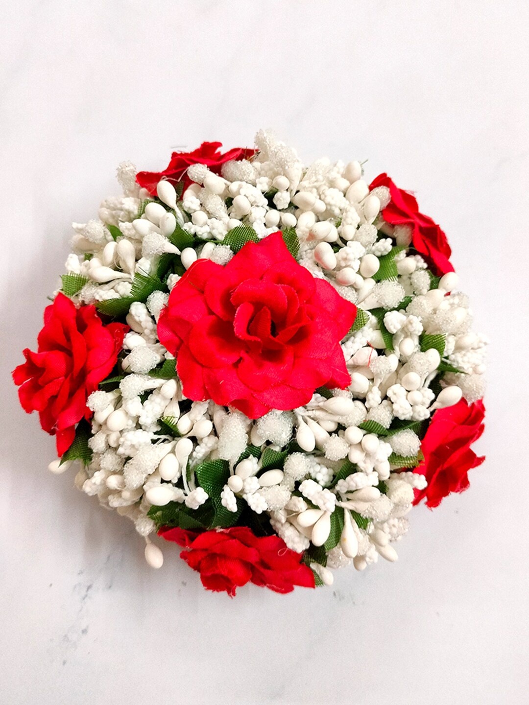 

Hair Flare Embellished Bun Cover, Red