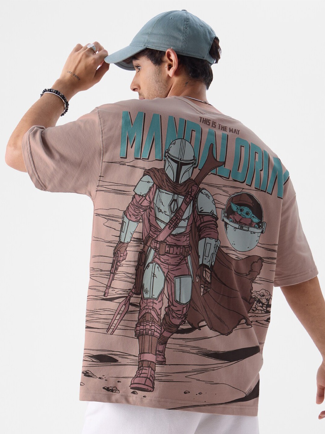 

The Souled Store Star Wars Printed Round-Neck Cotton T-shirt, Pink