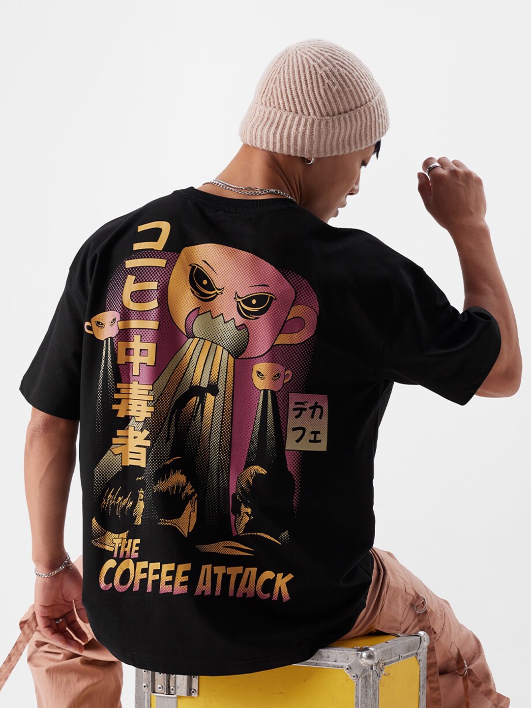 

The Souled Store Graphic Printed Pure Cotton T-shirt, Black