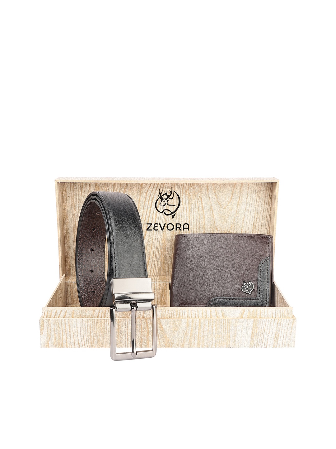 

ZEVORA Men Leather Accessory Gift Set, Black