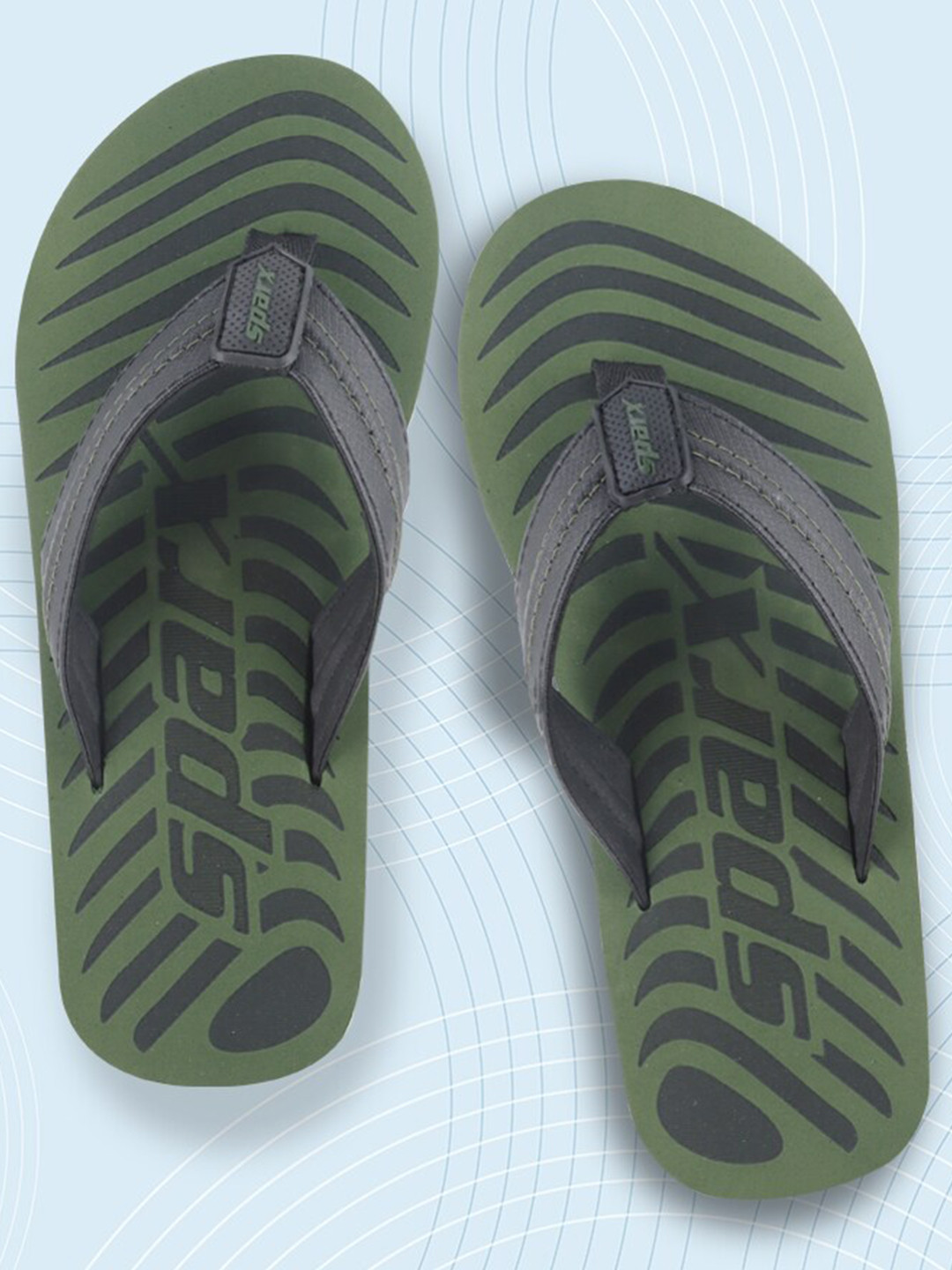 

Sparx Men Printed Thong Flip-Flops, Olive