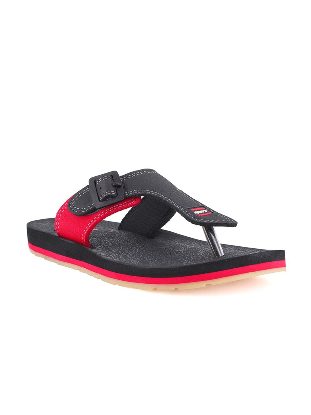 

Sparx Men Fabric Slip On With Buckle Detail, Black