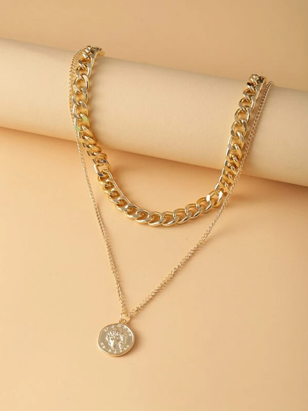 

VAGHBHATT Gold-Plated Layered Chain