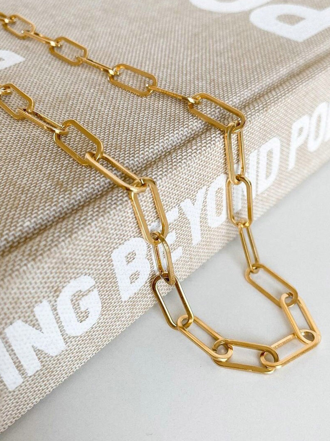

VAGHBHATT Gold-Plated Stainless Steel Chunky Link Chain