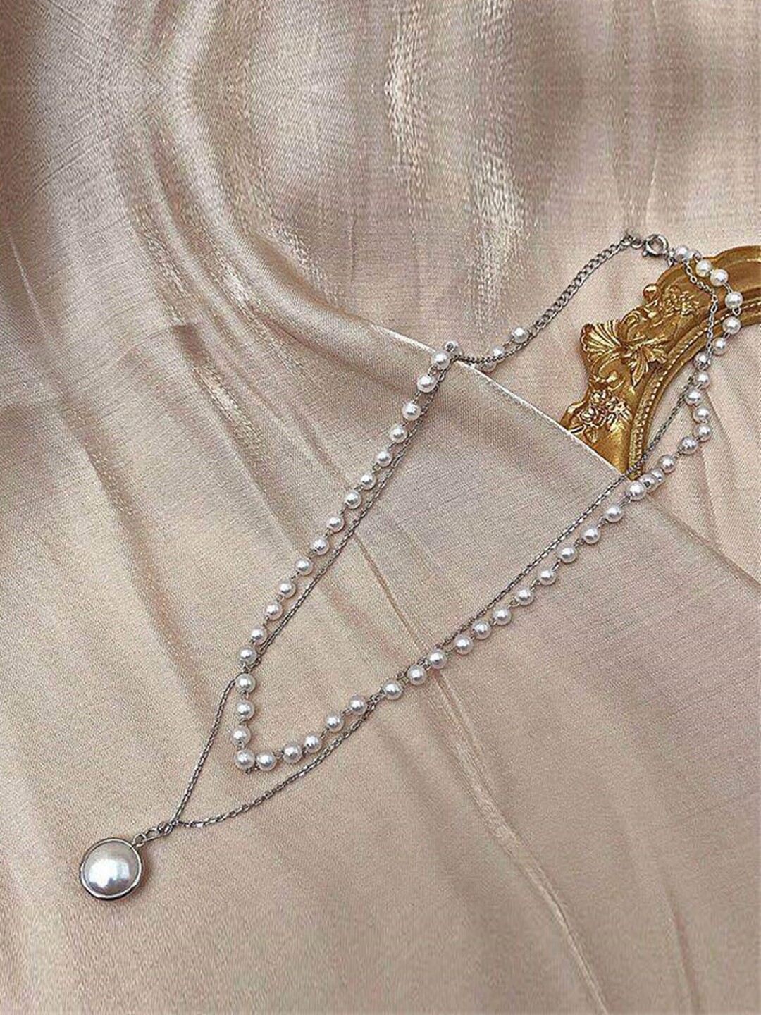 

VAGHBHATT Silver-Plated Layered Necklace