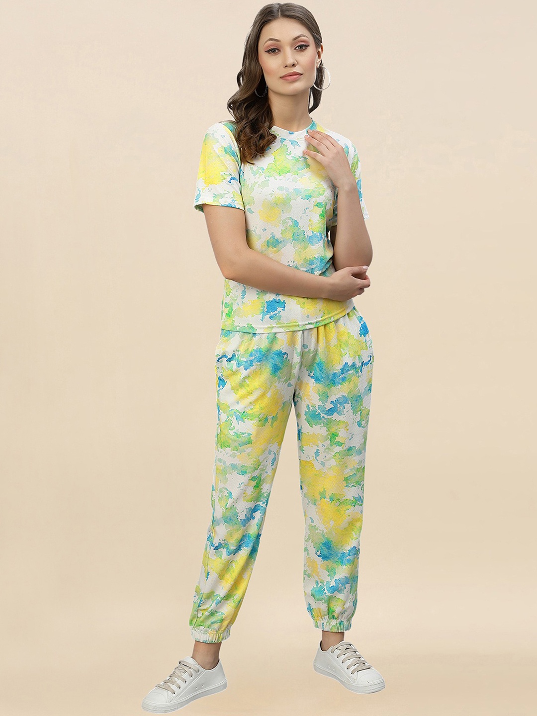 

SIDYAL Dyed T-shirt with Trousers, Multi
