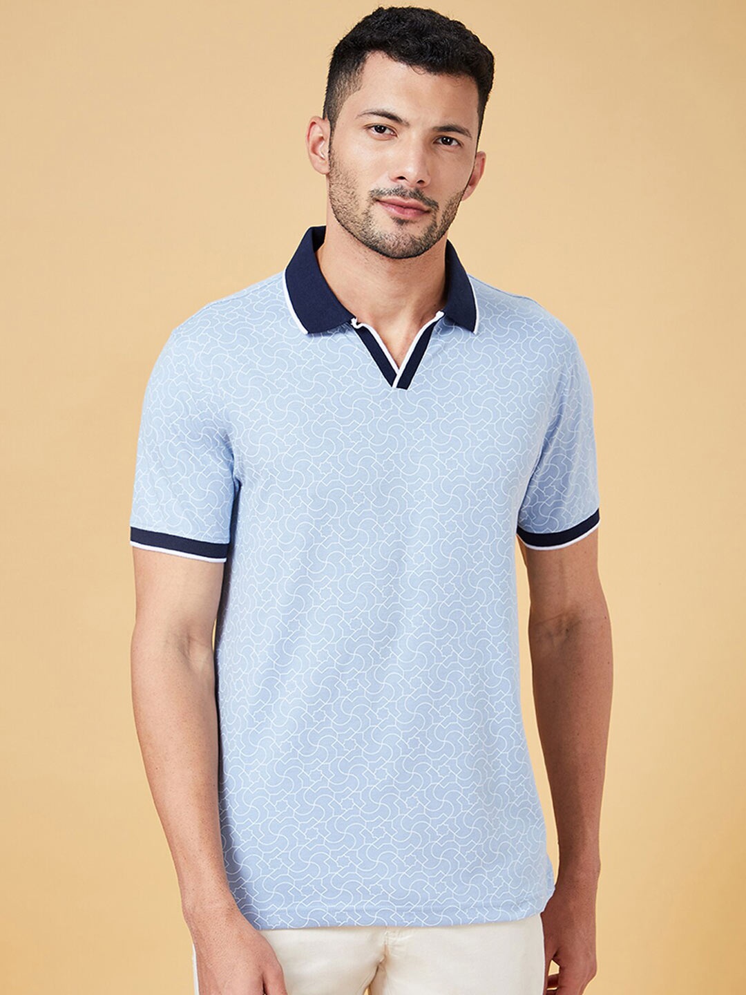 

BYFORD by Pantaloons Polo Collar Slim Fit T-shirt, Blue