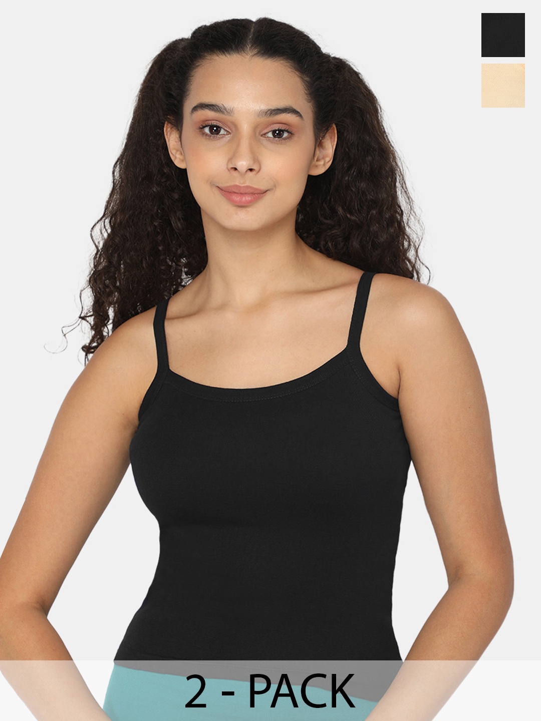 

intimacy LINGERIE Set Of 2 Solid Camisoles, Black