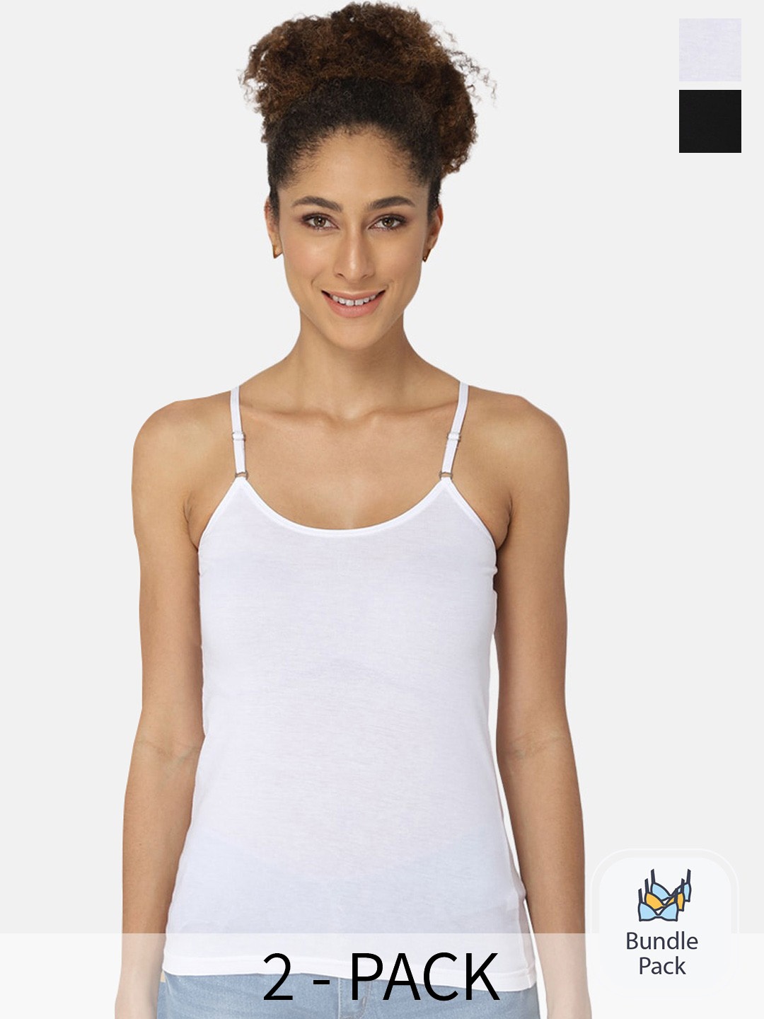 

intimacy LINGERIE Pack Of 2 Lightly Padded Cotton Camisoles, White