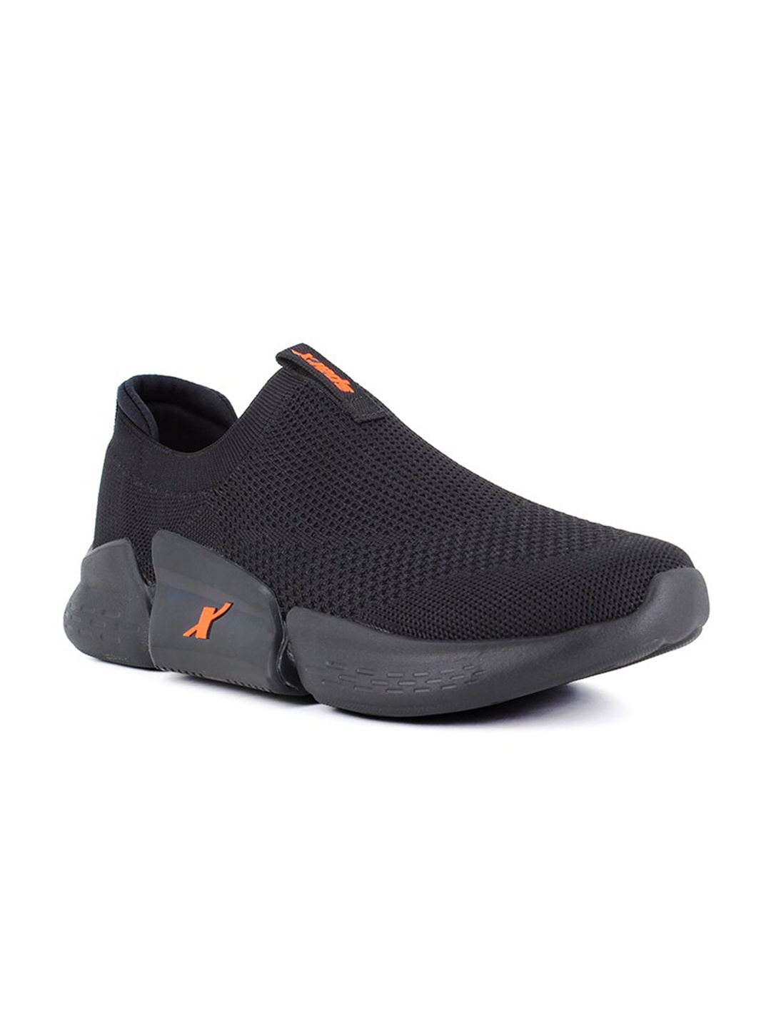 

Sparx Men Mesh Slip-On Running Shoes, Black