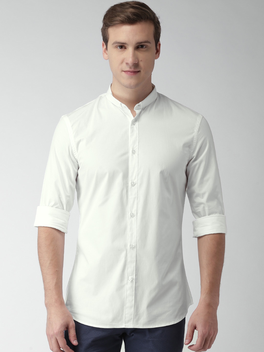 

Celio Men White Regular Fit Solid Casual Shirt