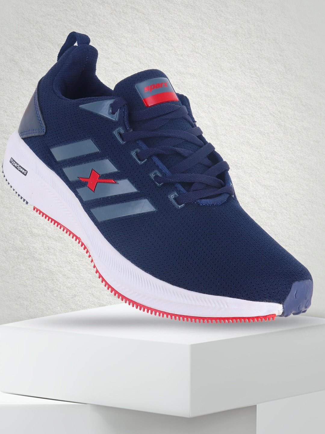 

Sparx Men Lace-Up Running Shoes, Navy blue