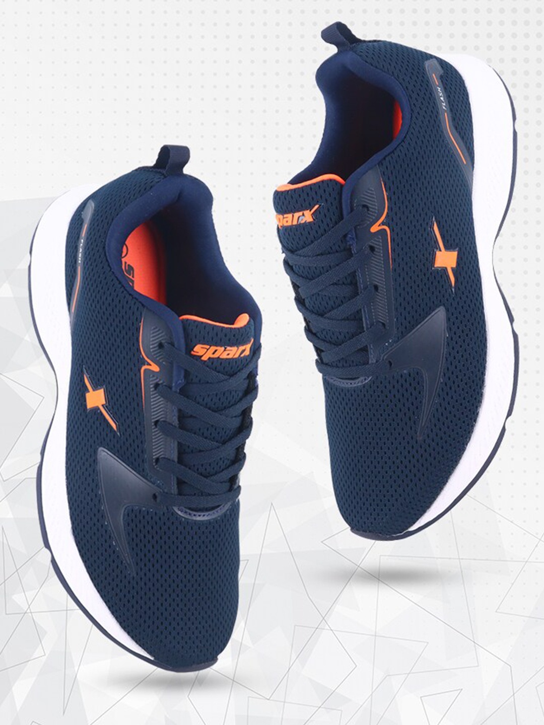 

Sparx Men Lace-Up Running Shoes, Navy blue