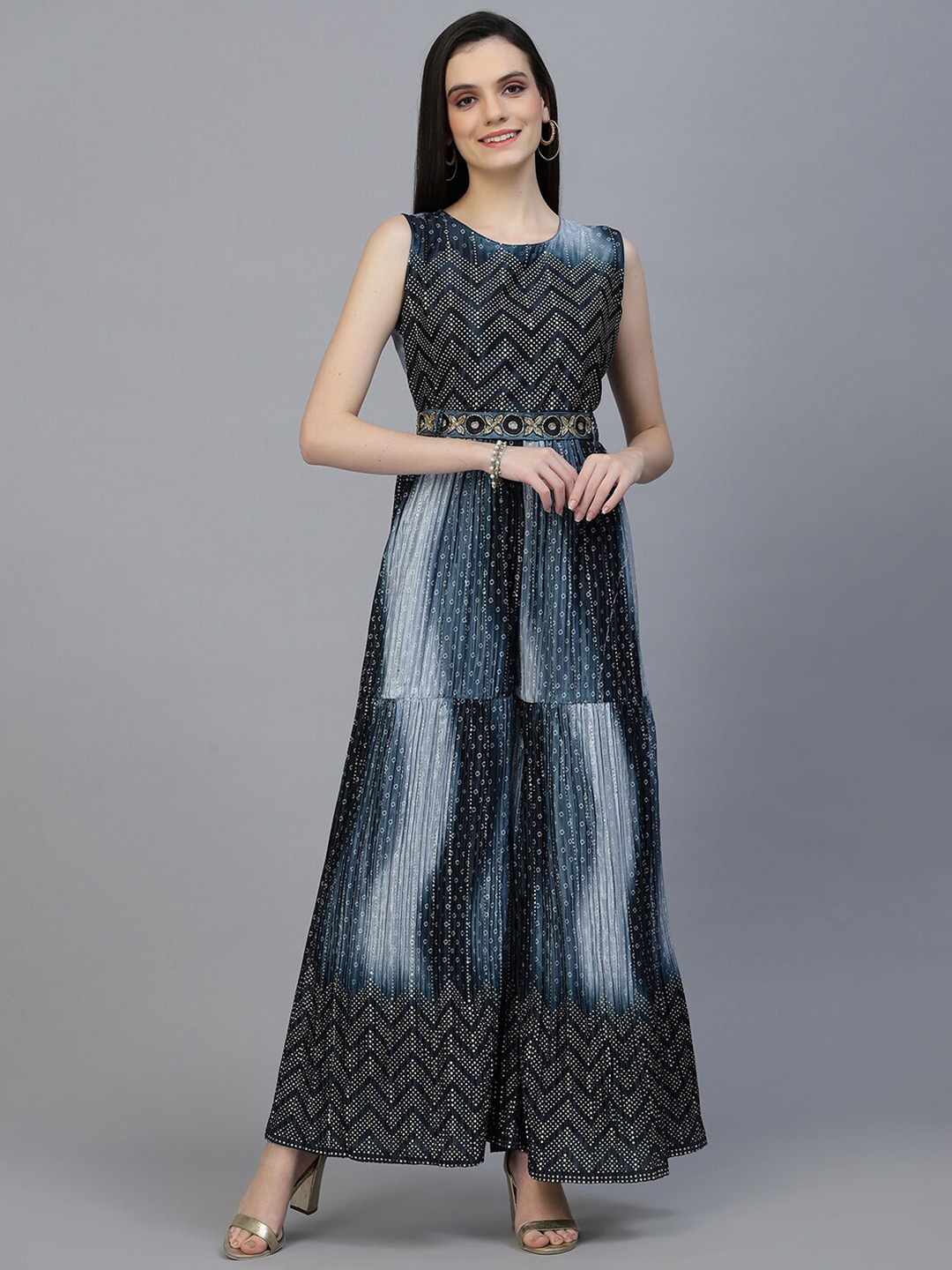 

KALINI Printed Basic Jumpsuit, Black