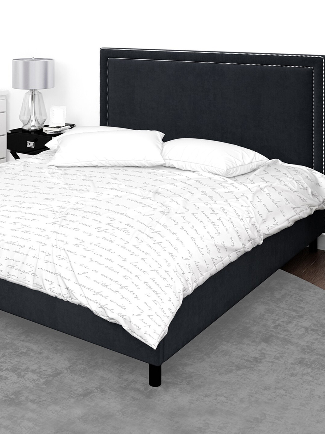 

Divine Casa White & Grey Heavy Winter 150 GSM Cotton Single Bed Blanket